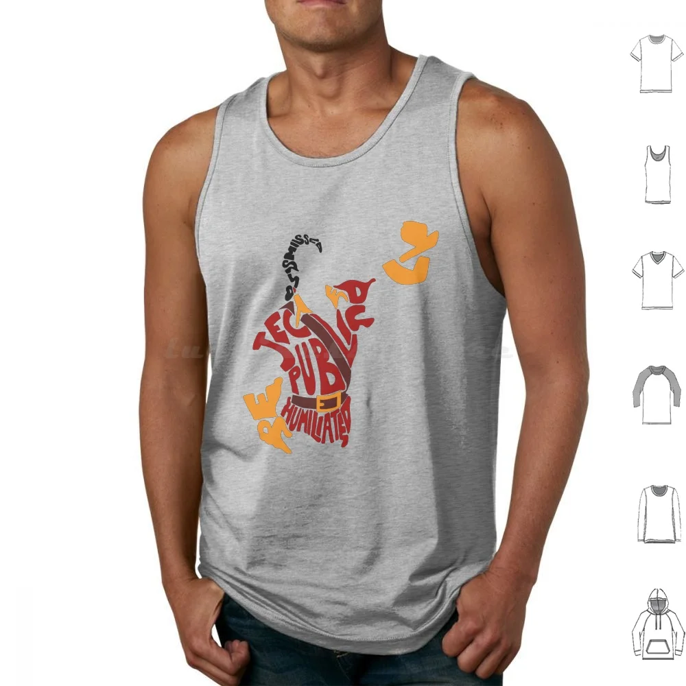 Roughly The Size Of A Barge Tank Tops Print Cotton Gaston