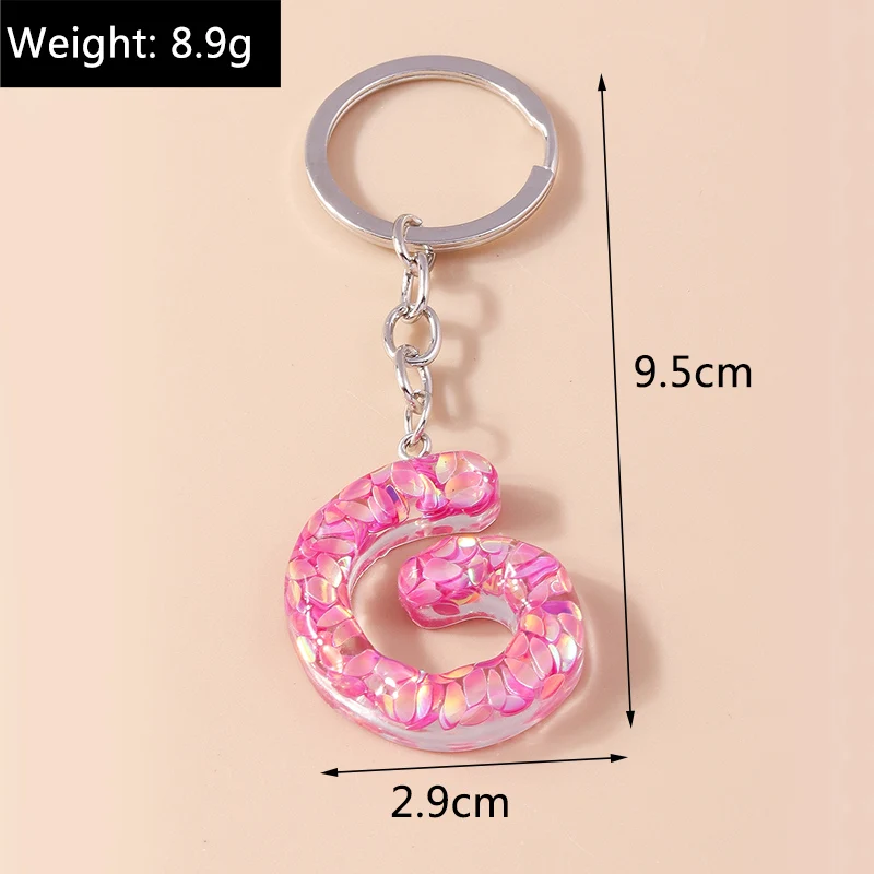 Bunter Acryl-Glitzer-Alphabet-Schlüsselanhänger mit 26 Initialen, A-Z-Buchstaben, Schlüsselanhänger, Anhänger für Frauen und Mädchen, Taschenanhänger, DIY-Schmuck, Geschenke – Detail 11