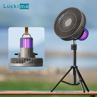 4 in 1 Camping Tripod Fan Mosquito Killer LED Night Light Portable Power Bank USB Rechargeable Ceiling Fan Desktop Fan 8000mAh