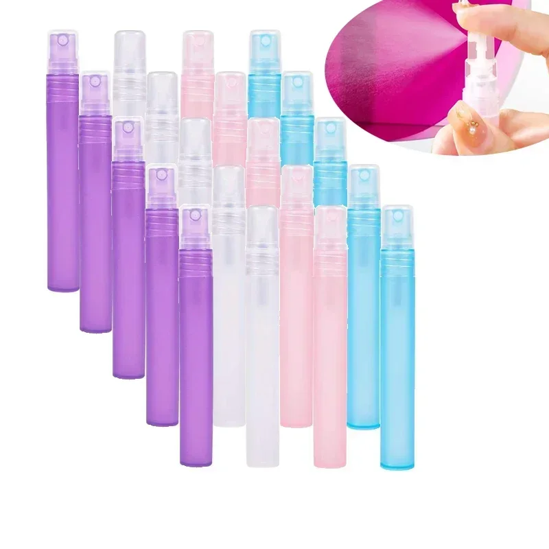 30Pcs 3/5/8/10ml Empty Plastic Frosted Sprayer Bottles Portable Mini Perfume Sample Spray Bottle Refillable Fine Mist Containers