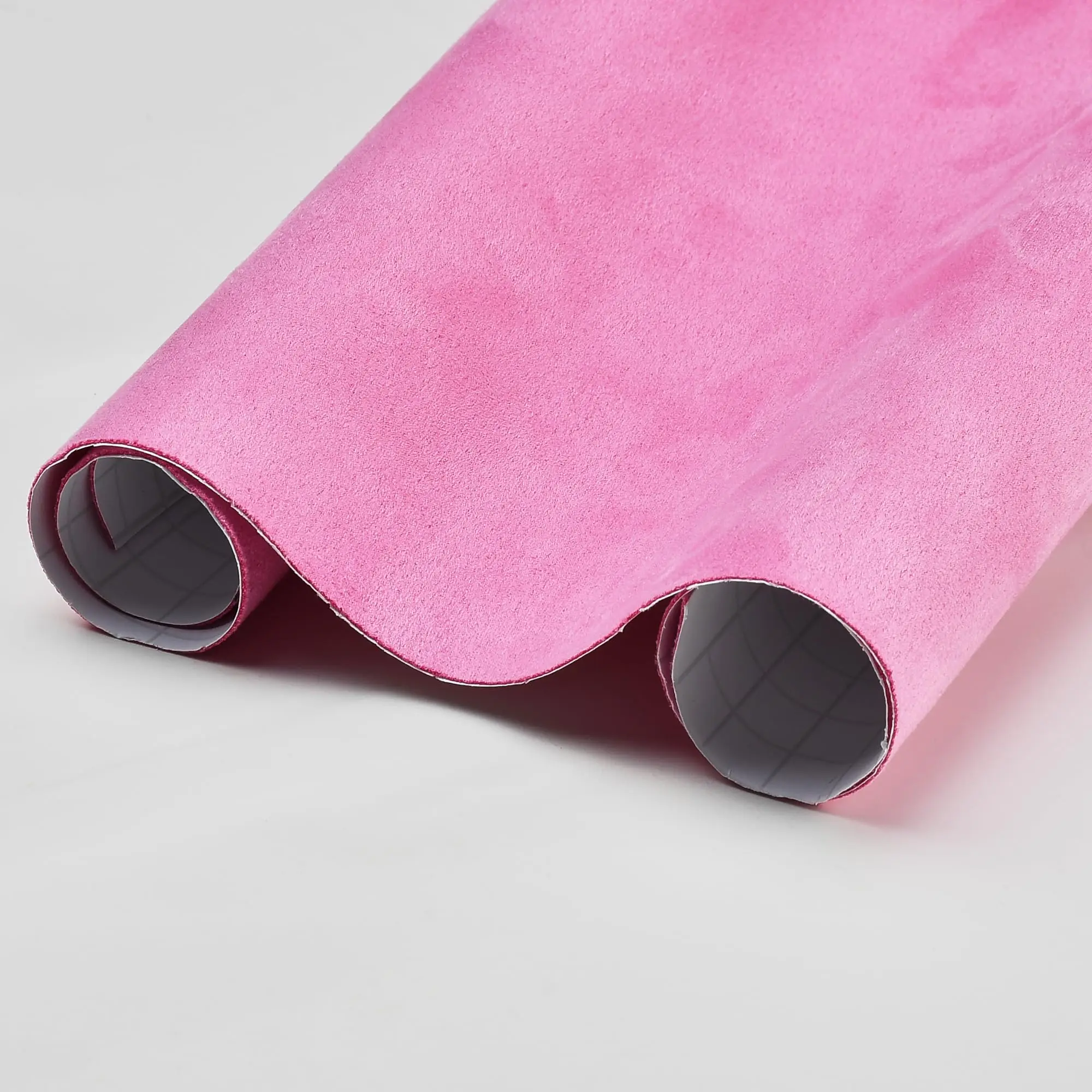 

Pink Faux Suede Self-Adhesive Vinyl Wrap For Car Interior And Home Decor, Matte Finish DIY Wrapping Film, 59.84 x 19.68