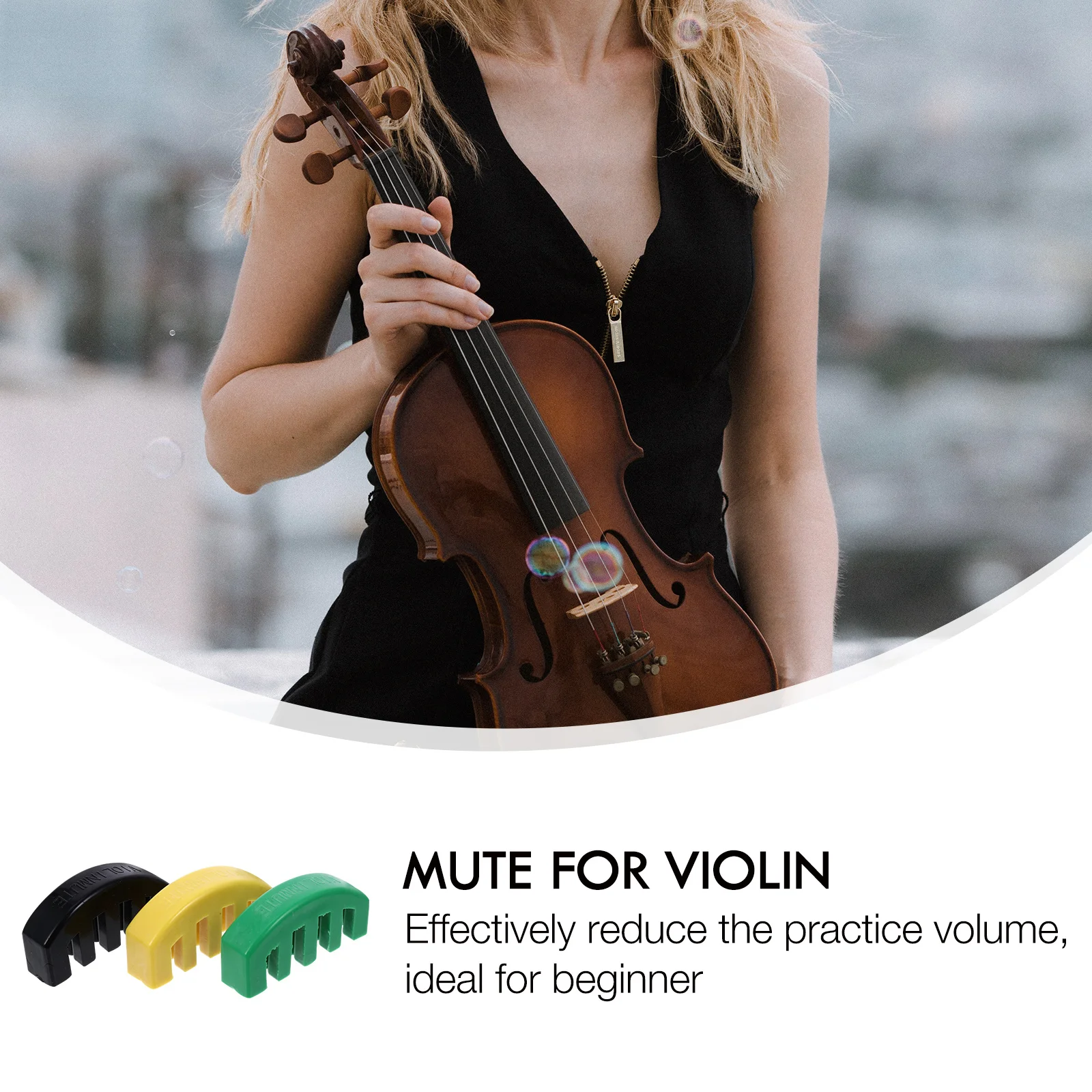 

3Pcs Highquality Violin Mute Easy to Use for Beginners Reduce Practice Volume No Scratch Gift Accessory Violin Practice Mute