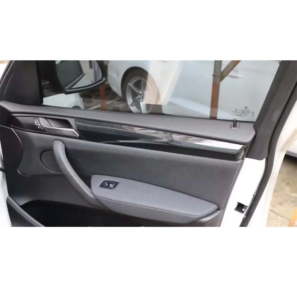 BMW x3,f25,x4,2011-2016,カーボンファイバースタイルのインテリアキット,ドアパネル,トリム