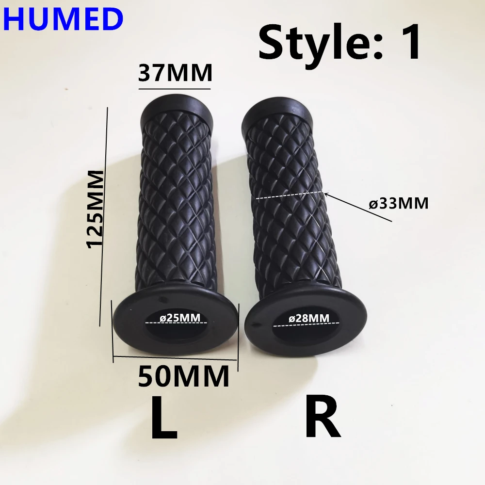 1 inch  25mm/28mm Vintage Motorcycle Handle Grip Non Slip Rubber Throttle Grip For Cafe Racer Cruiser Dirt Bike 883 1200 72 XL