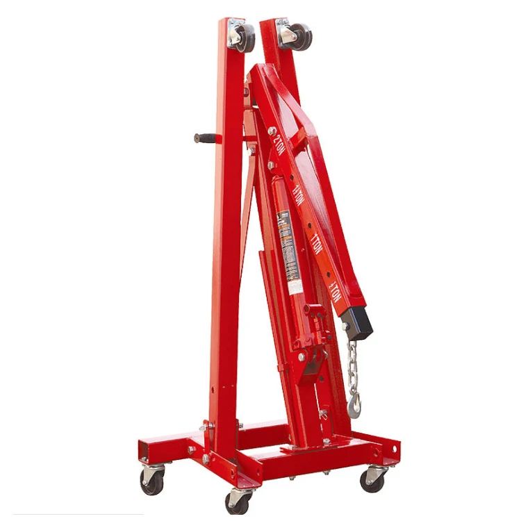 3t red hydraulic jack garage lift wheels engine hoist crane for heavy duty