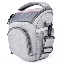 FOSOTO New Compact DSLR Camera Bag Shoulder Crossbody Case Compatible for Canon Nikon Pentax Olympus with Waterproof Rain Cover