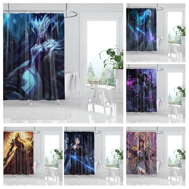 

Waterproof fabric shower curtain Bathroom curtain accessories 180x200 Bath curtain for shower 240*200 cartoon cute decor 240x200