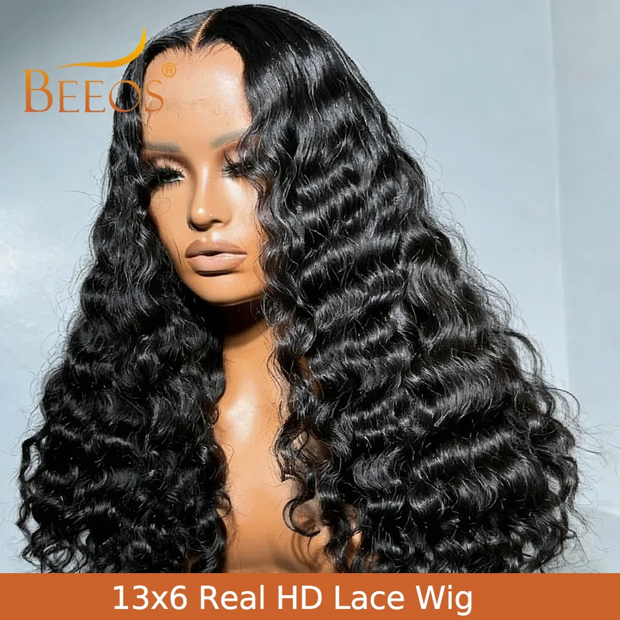 

250% бирманские вьющиеся 13x6 HD кружевные фронтальные парики с глубоким пробором ультра прилегающие человеческие волосы HD полные фронтальные волнистые парики бирманская волна