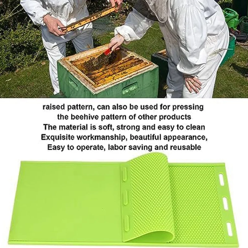 5.4Mm Silicone Beeswax Sheet Mold, Beeswax Foundation Stamper Mold Beekeeping Equipment Nest Foundation Durable