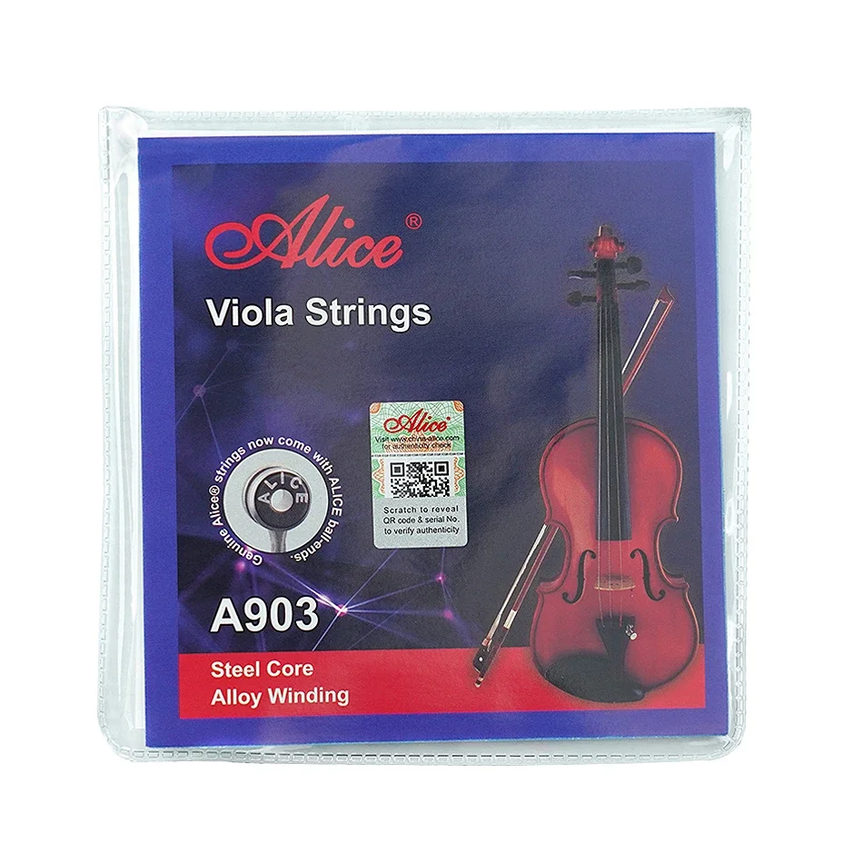 Alice A903 Viola Strings Steel Core Alloy Winding 1 Set for 16\