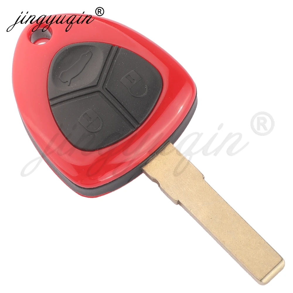 jingyuqin for Ferrari 458 F430 612 Key Shell 1/3 Button Uncut Blank Blade Smart Remote Key Cover Case Replacement Fob