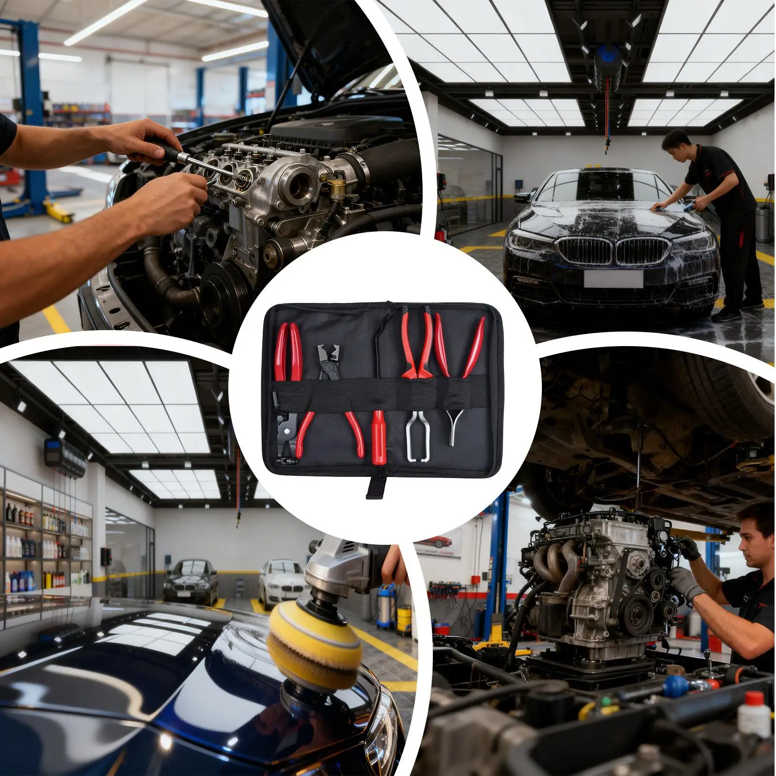 

Набор автомобильных инструментов, нескользящий инструмент для ремонта, 5-компонентные автомобильные плоскогубцы для водяного шланга для грузовика, автомобиля, внедорожника, седана, пикапа, радиатора