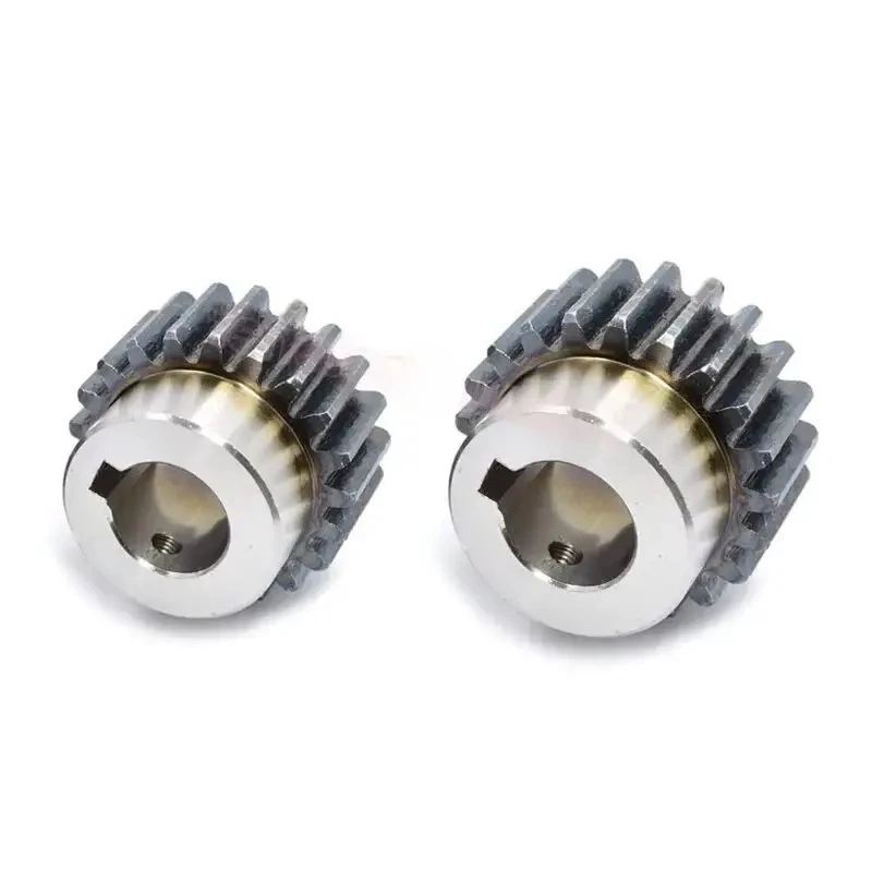 1 قطعة 2 متر حفز والعتاد مع الخطوة 15 16 17 18 19 20 21 22 23 24 الأسنان 45 #   الصلب 2 وحدة تروس المحرك Keyway تتحمل 12-25mm #2