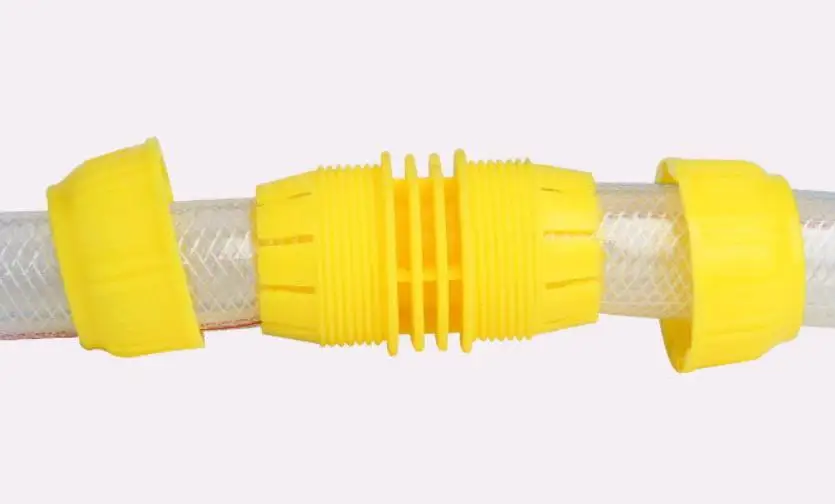 Quick Hose Connector For Pipe Tubes Garden Irrigation Repair Fitting Leak Proof Water Extension Adapter Yellow