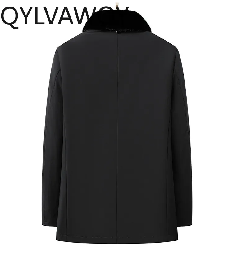 QYLVAWOY Luxury Natural Fur Parkas Men Clothing Winter High-end Detachable Mink Fur Liner Jacket Man Real Fur Coat Warm Parka