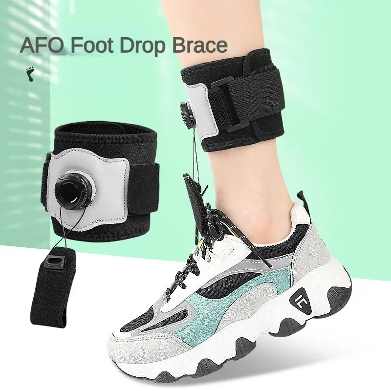 AFO Foot Drop Lifting Up Brace Knob Adjustable Left Right Foot Drop Orthosis Brace Support for Walking with Shoes