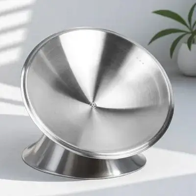 

Thick Stainless Steel Universal Pot Lid Metal Pan Cover Compatible with Frying Pan Soup Pot Spill Proof Kitchen Lid