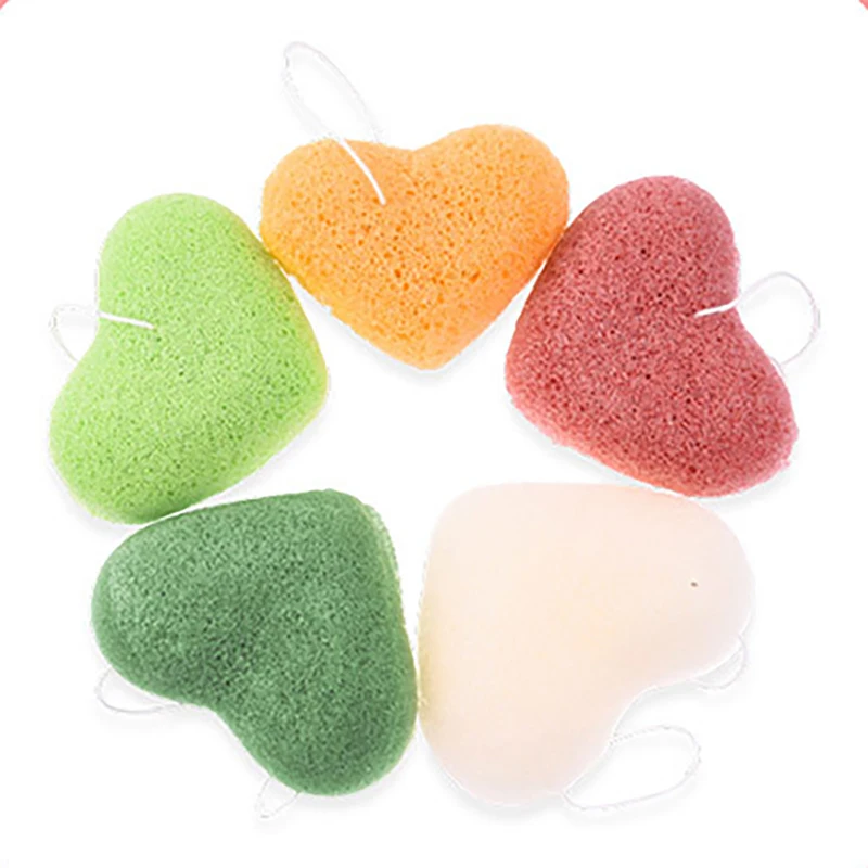 1Pc รูปหัวใจทำความสะอาดใบหน้าแต่งหน้ากระพือ,ผู้หญิง Make Up Foundation ครีมเครื่องสำอางค์พัฟ facial ฟองน้ำแป้งพัฟ