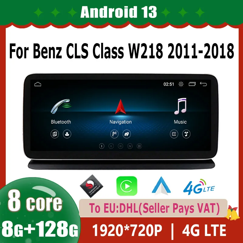 Android 13 CarPlay Car DVD Radio For Mercedes Benz CLS W218 CLS350 550 2011 - 2013 GPS Navigation Multimedia Player HD Screen 4G