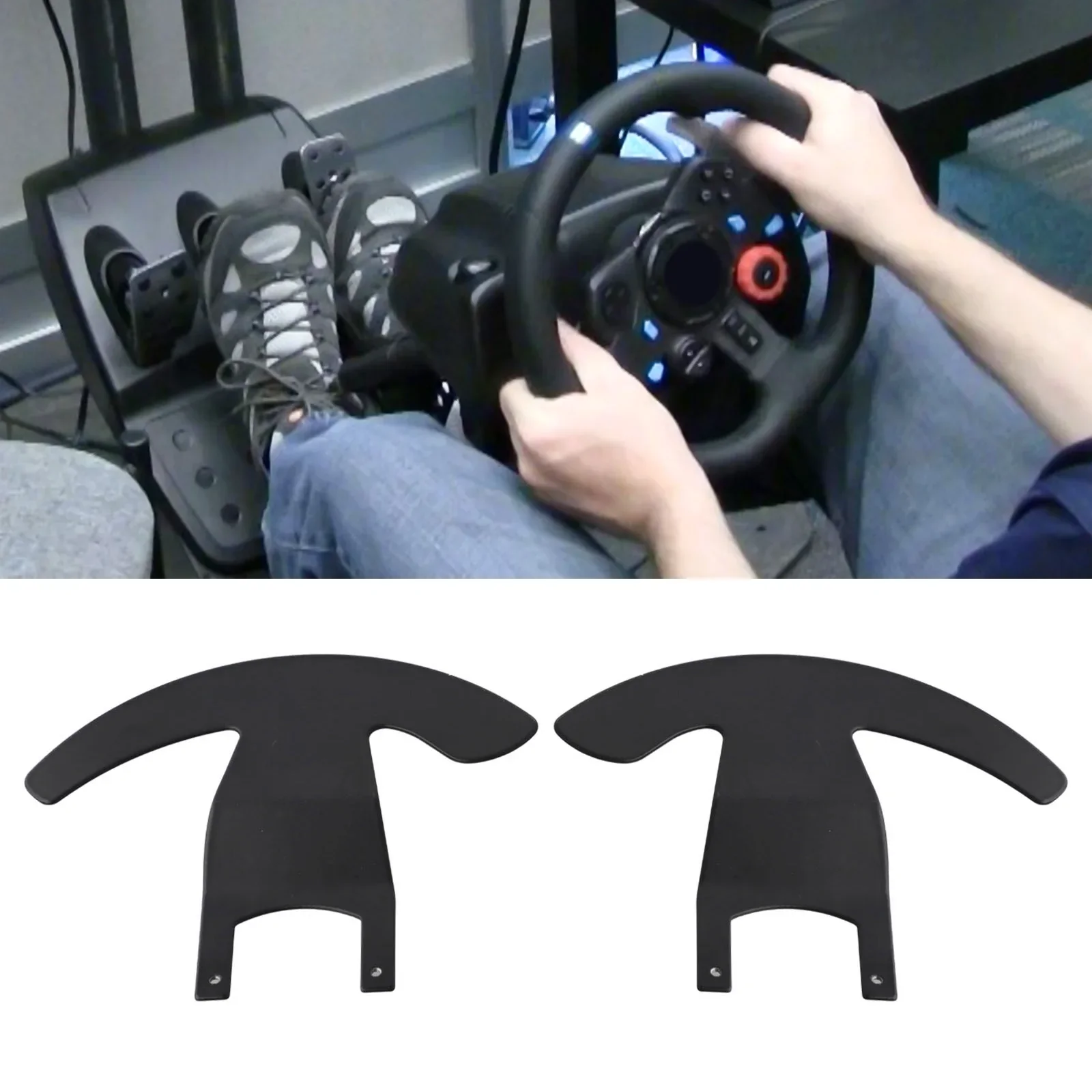 2PCS Steering Wheel Shift Paddle Shifter Trim Upgrade Kit For Logitech G29 G920 13