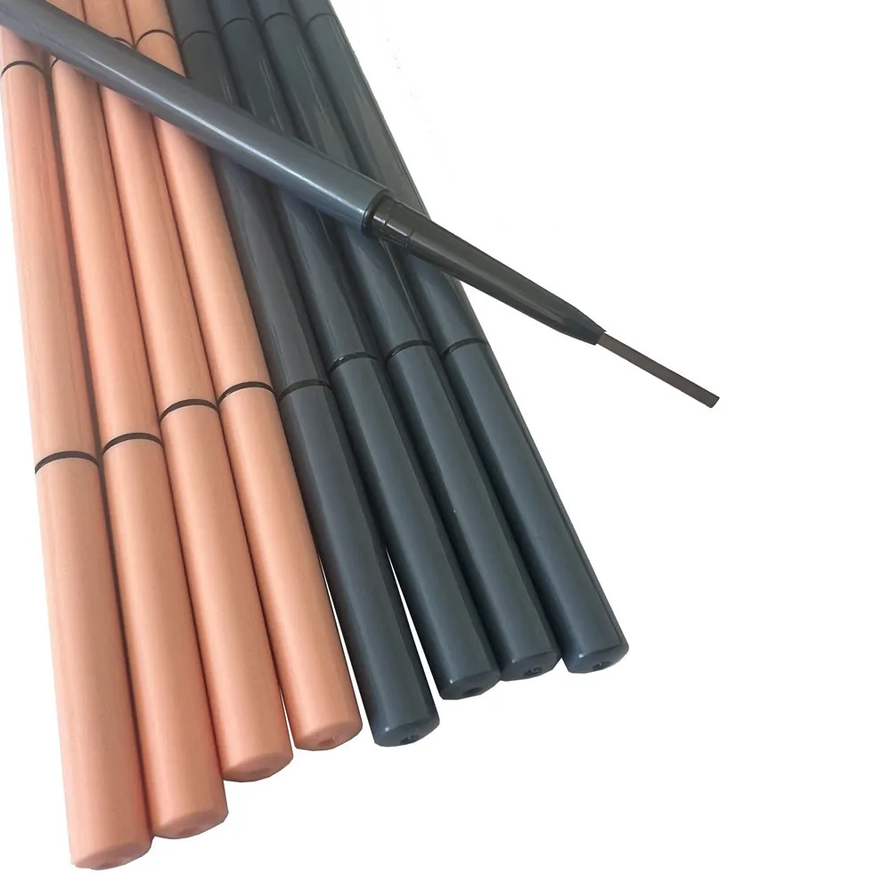 Eyebrow Pencil Private Label Wholesale ultra Slim Defining Eyebrow Pen With Brush Black Brown Brow Cosmetics Waterproof 20pcs