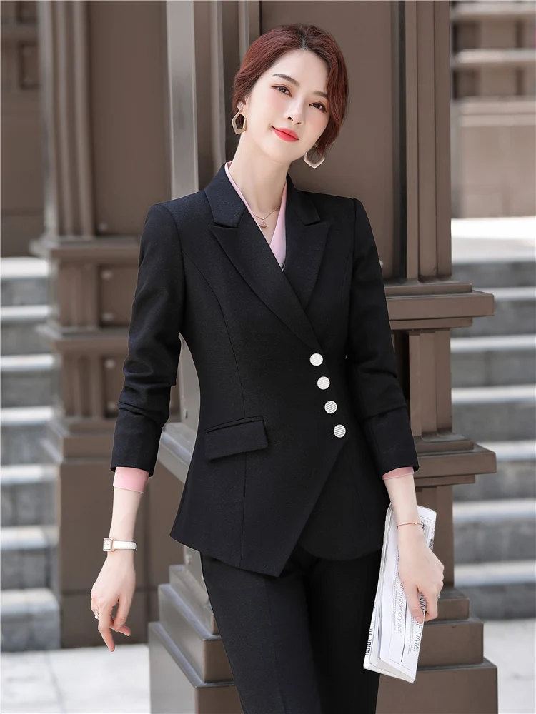 Women Fashion Blazer Female Suit Long Sleeve Single Button Jackets Elegant Slim Stylish Office Wear Coats