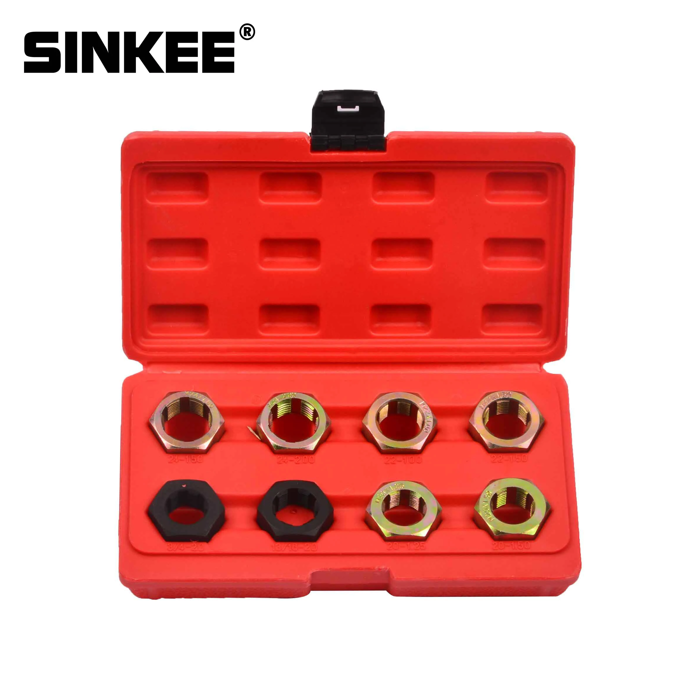 

8pc Axle Spindle Fractional Metric Rethreading Tool Set Thread Repair M20 M22 M24 13/16 3/4 x20 UNEF SK1398