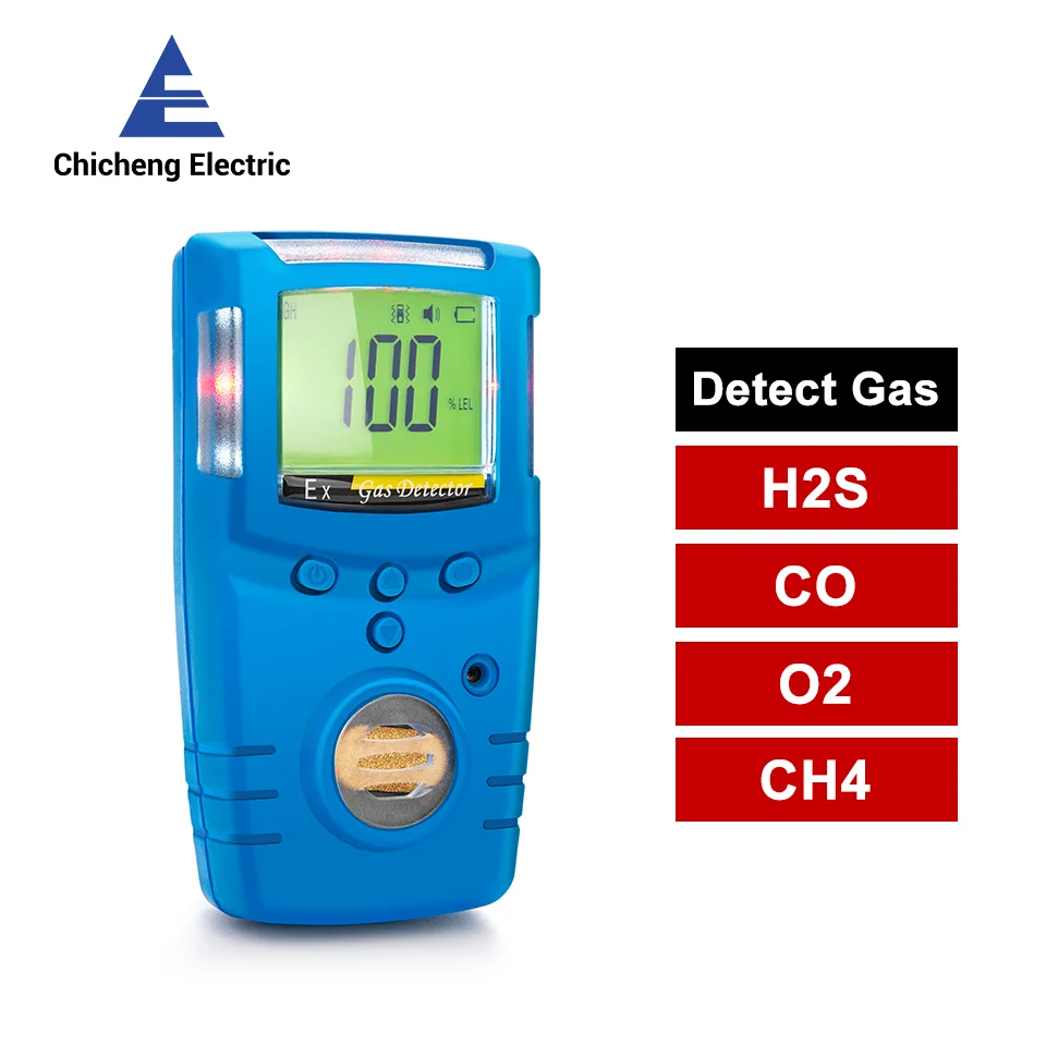 GC210 Gas Detector,Industrial Gas Meter,Portable Combustible Gas Detector,Carbon Monoxide Sensor,H2S,CO,O2,Rechargeable Battery