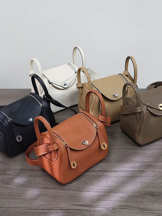 

Высококачественная сумка-саквояж Lindy из натуральной кожи (верхний слой), универсальная сумка через плечо, повседневная простая женская сумка