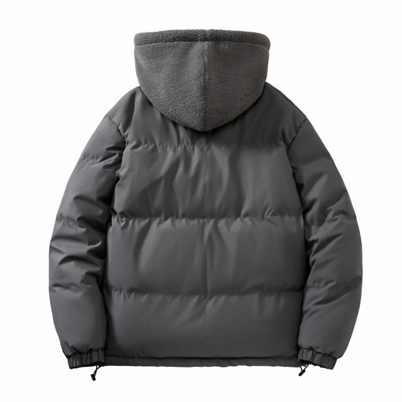 Winter men clothing handsome fake two-piece hooded overweight plus size thickened warm cotton jacket 140kg 7XL 8xl jacket