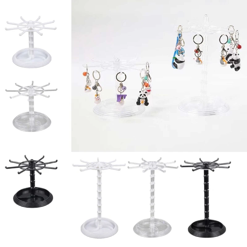 

Plastic Jewelry Stand for Earrings Pendants Bracelets Jewelry Display Stud Earring Holder Jewellery Rack 2 Height