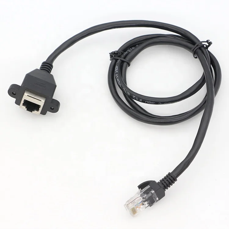 5pcs 1M 2M 3M  Network Ethernet Female Socket RJ45 Panel Mount Extension Cable
