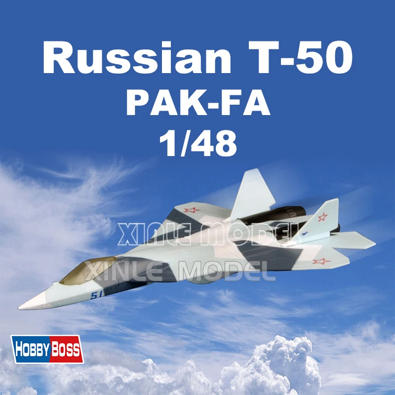 

Trumpeter Plastic Assembled Aircraft Model Kit 81903 Russian T-50 Fighter - Lite Edition 1/48