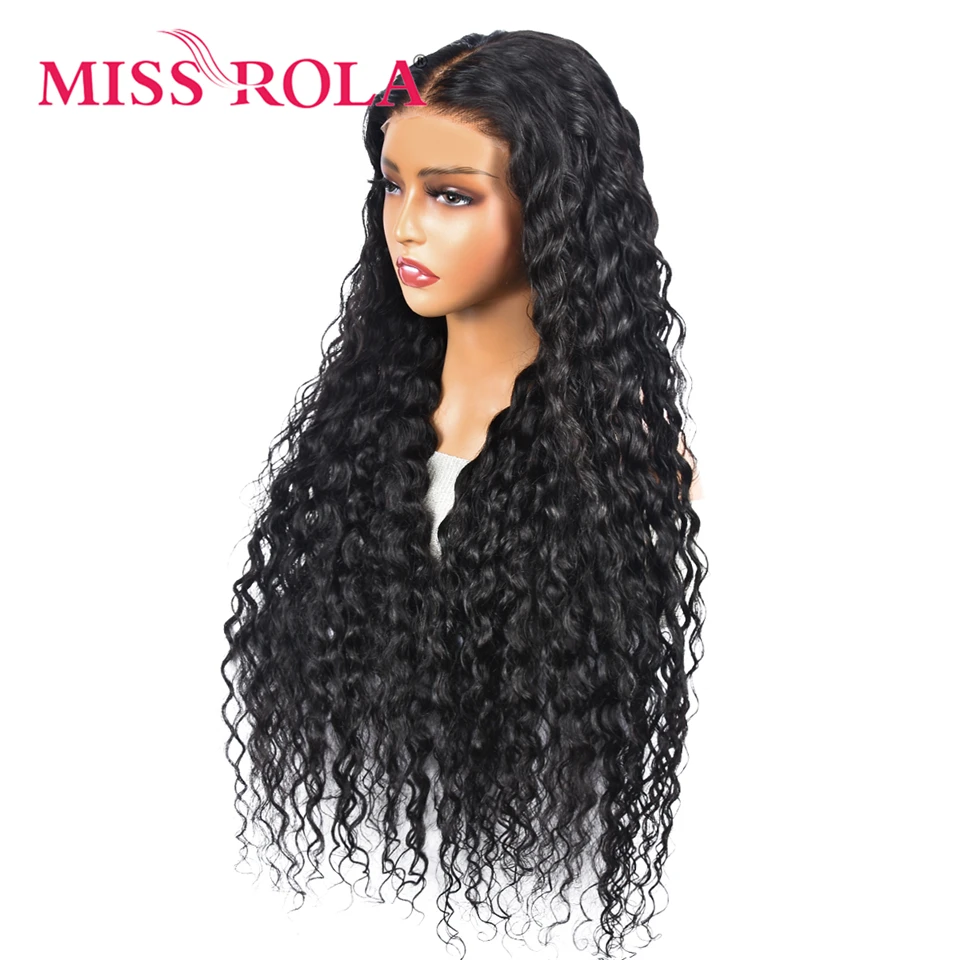 Miss Rola 12A Grade Glueless Wigs Easy To Wear Burmese 4x6 Deep Wave Lace Frontal Human Hair Wigs HD Lace Pre Plucked  Hairline