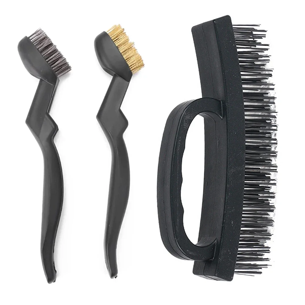 3Pcs Copper Steel Wire Cleaning Brush Rust Remover For Brickworks Paint Removal Manual Cleaning And Maintenance Tool