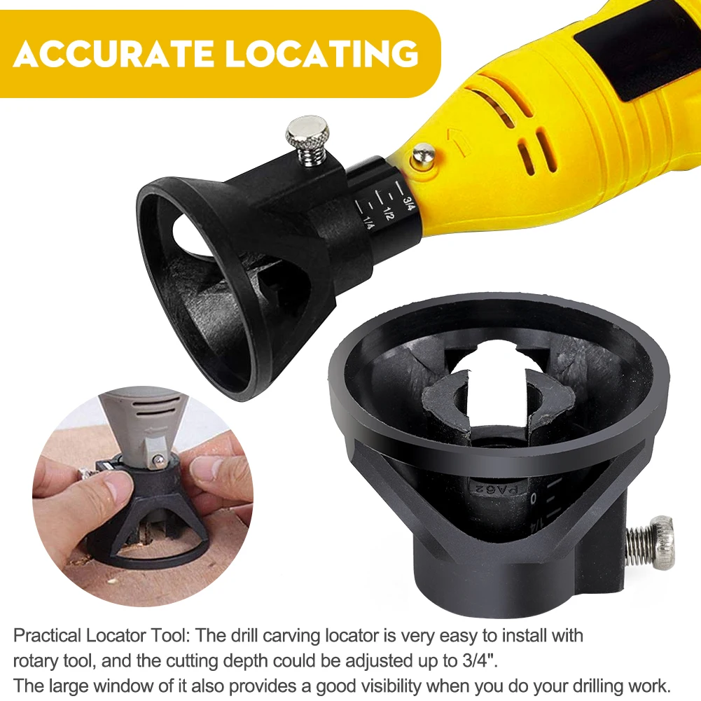 7Pcs Dedicated Locator With HSS Rotary Router Milling Cutter for Dremel Rotary Tool Wood Carving Tool