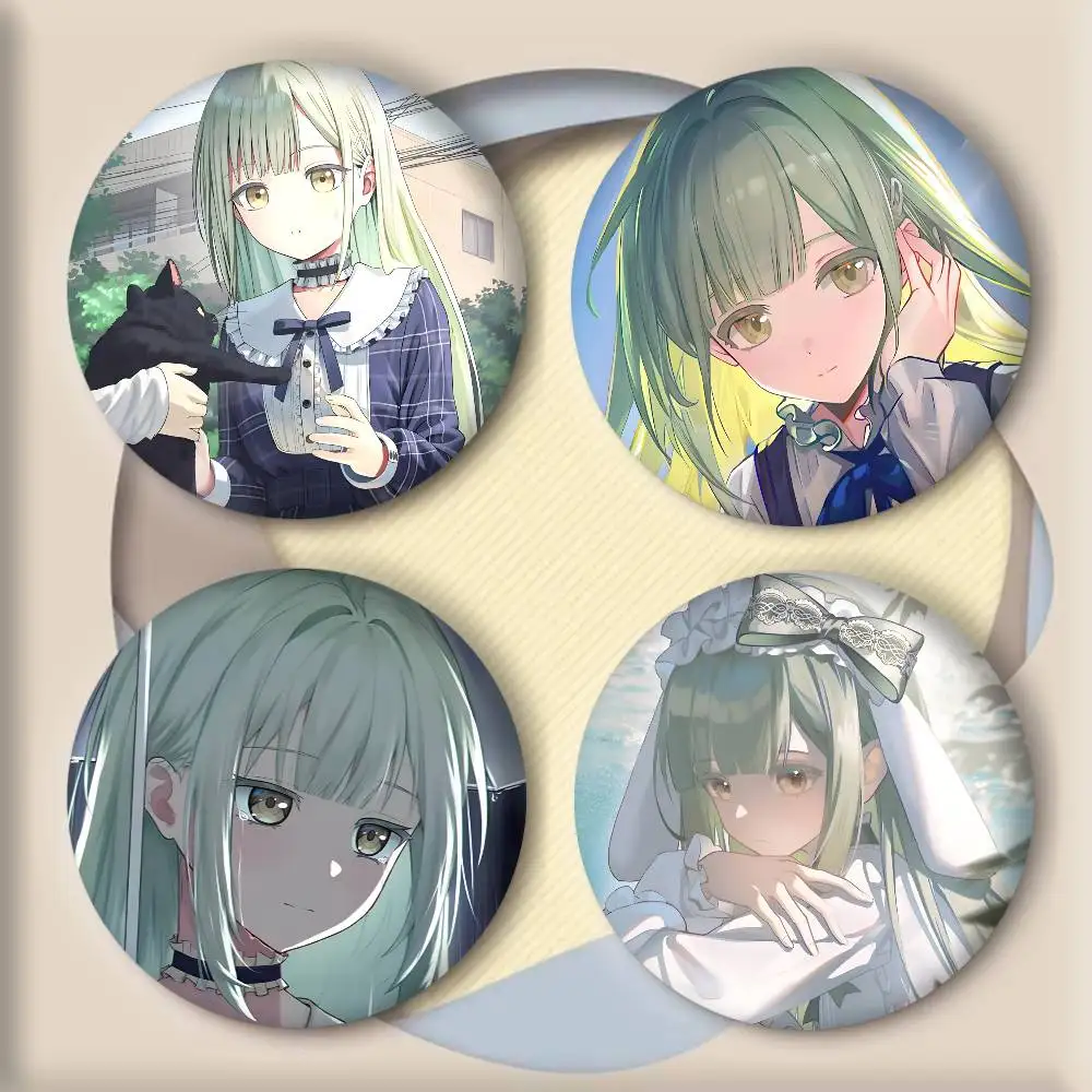 أنيمي فتاة B-BanG حلم Mutsumi Wakaba شارات شارة ليزر مستديرة الكرتون بروش الملابس ظهره اكسسوارات التلبيب