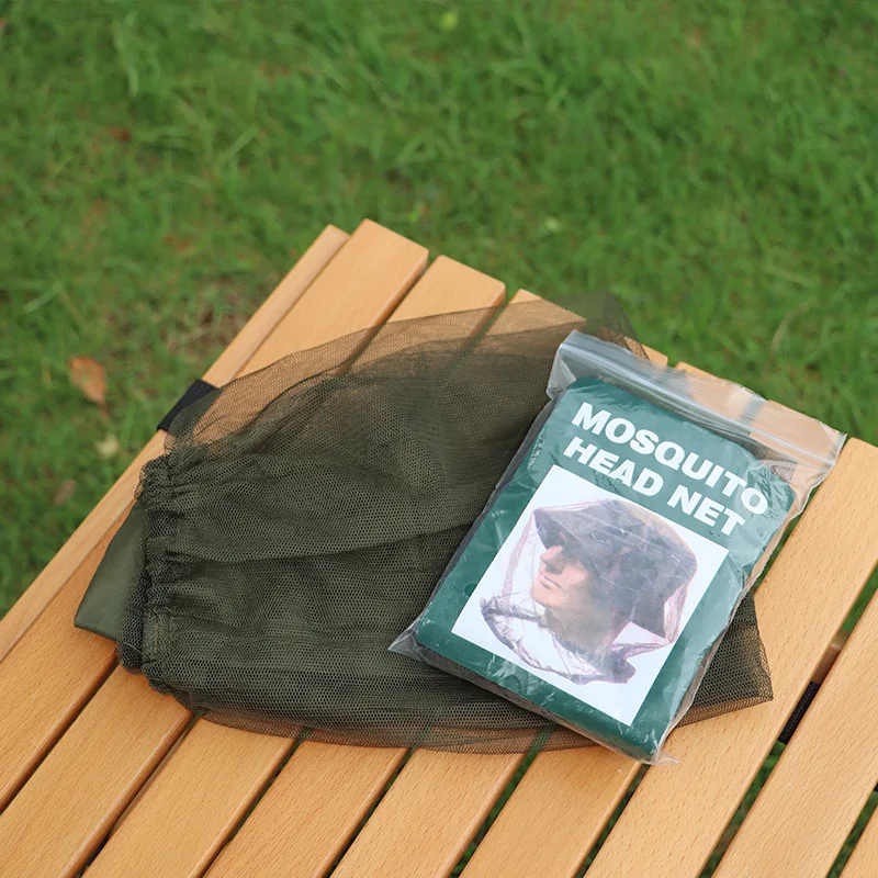 شبكة ثقوب رفيعة للغاية كبيرة وطويلة ، شاشة ذبابة ناعمة متينة ، شبكة رأس حشرات البعوض ، واقي وجه ، قبعة تخييم ، ممتازة