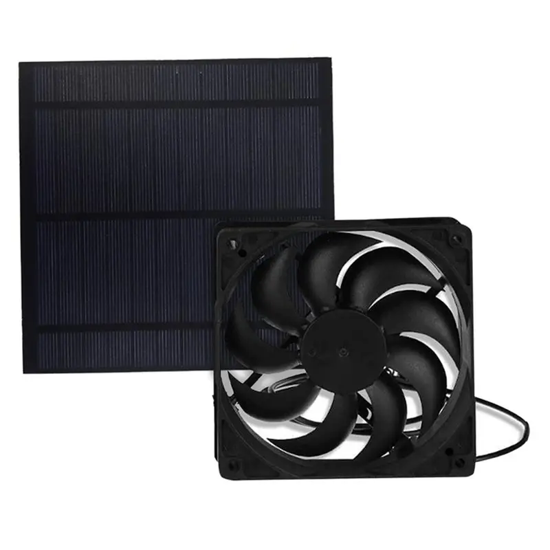 L65A-For Dog Chicken House Exhaust Fan 6V 6W Solar Powered Waterproof Mini Ventilator For Greenhouse Roof Cooling Solar Panel Fa