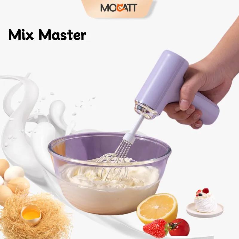 

MOCATT Multifunctional Wireless Handheld Electric Egg Beater,Used For Mixing Cream And Batter,Making Cake Baking Tools,Kitchen