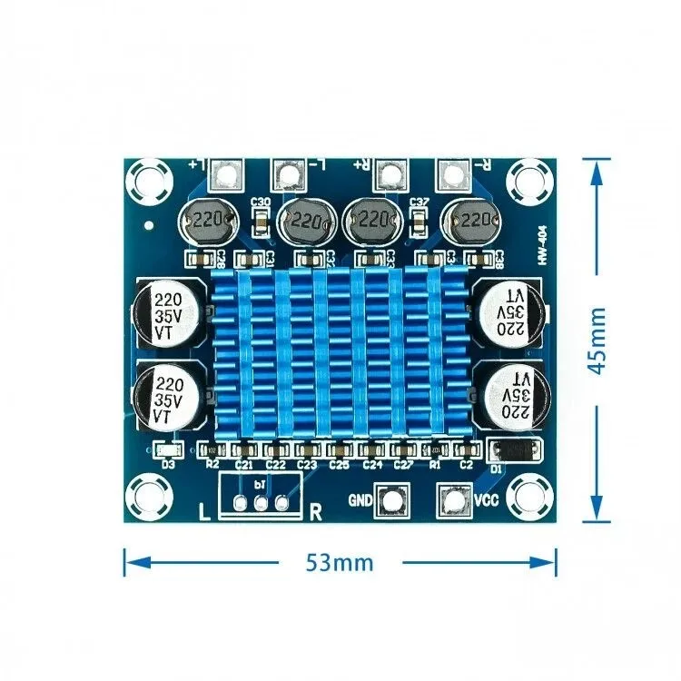 XH-A232 Class D Digital Audio Amplifier Board High Definition Audio Amplifier Module 12-24V Power Supply 30W Output  for Arduino