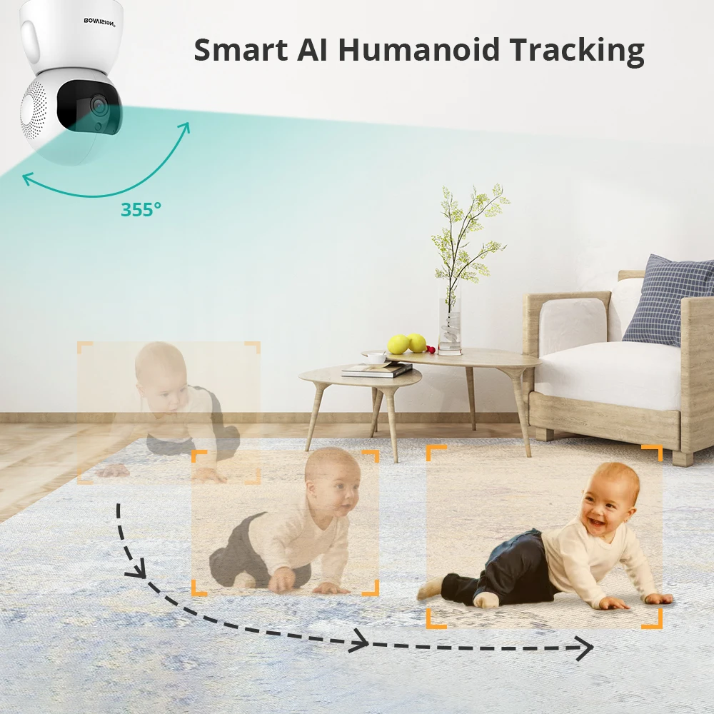 HD 3MP Wifi Cam PTZ 2K Wireless Smart Home human Auto Tracking Audio Alexa Google Baby Monitor Security Surveillance IP Cam