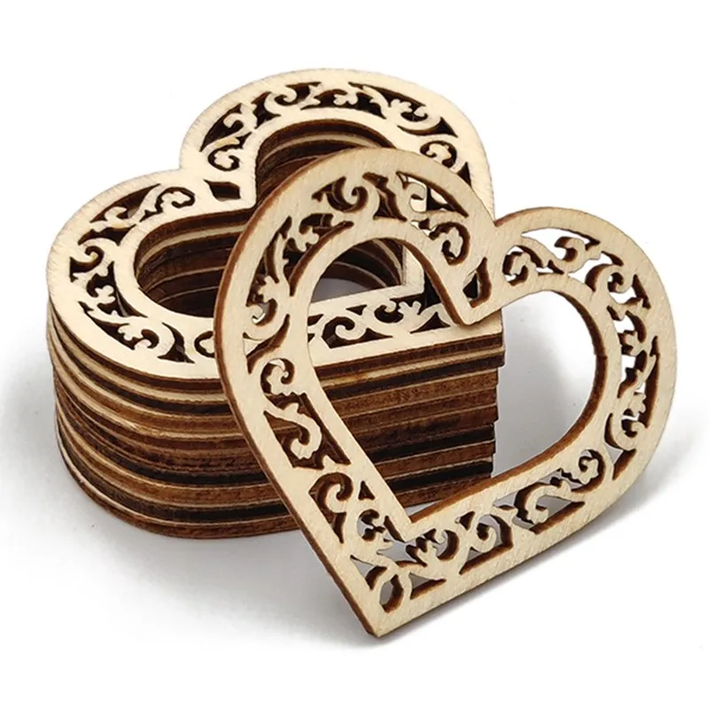10pcs Mini Wooden Picture Frames Unfinished Wood Photo Frame Charms Cutouts for DIY Crafts Hanging Decoration