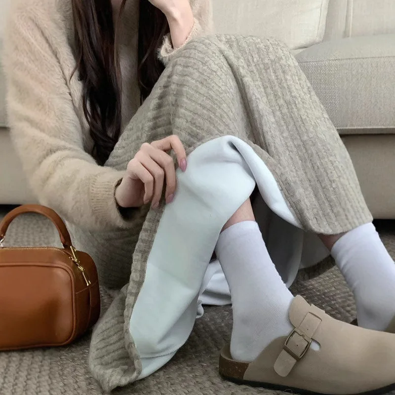 

Юбка на флисовой подкладке для девочек, осень-зима, дизайнерская юбка с эластичной резинкой на талии, длинная юбка, женская юбка трапециевидной формы в стиле ретро, оптовая продажа