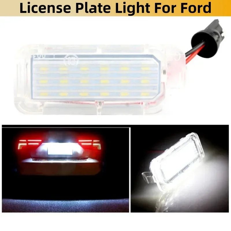 

2PCS License Plate Lights For Ford Focus 5D Fiesta Mondeo MK4 C-Max MK2 S-Max Kuga Galaxy License Number Plate Light