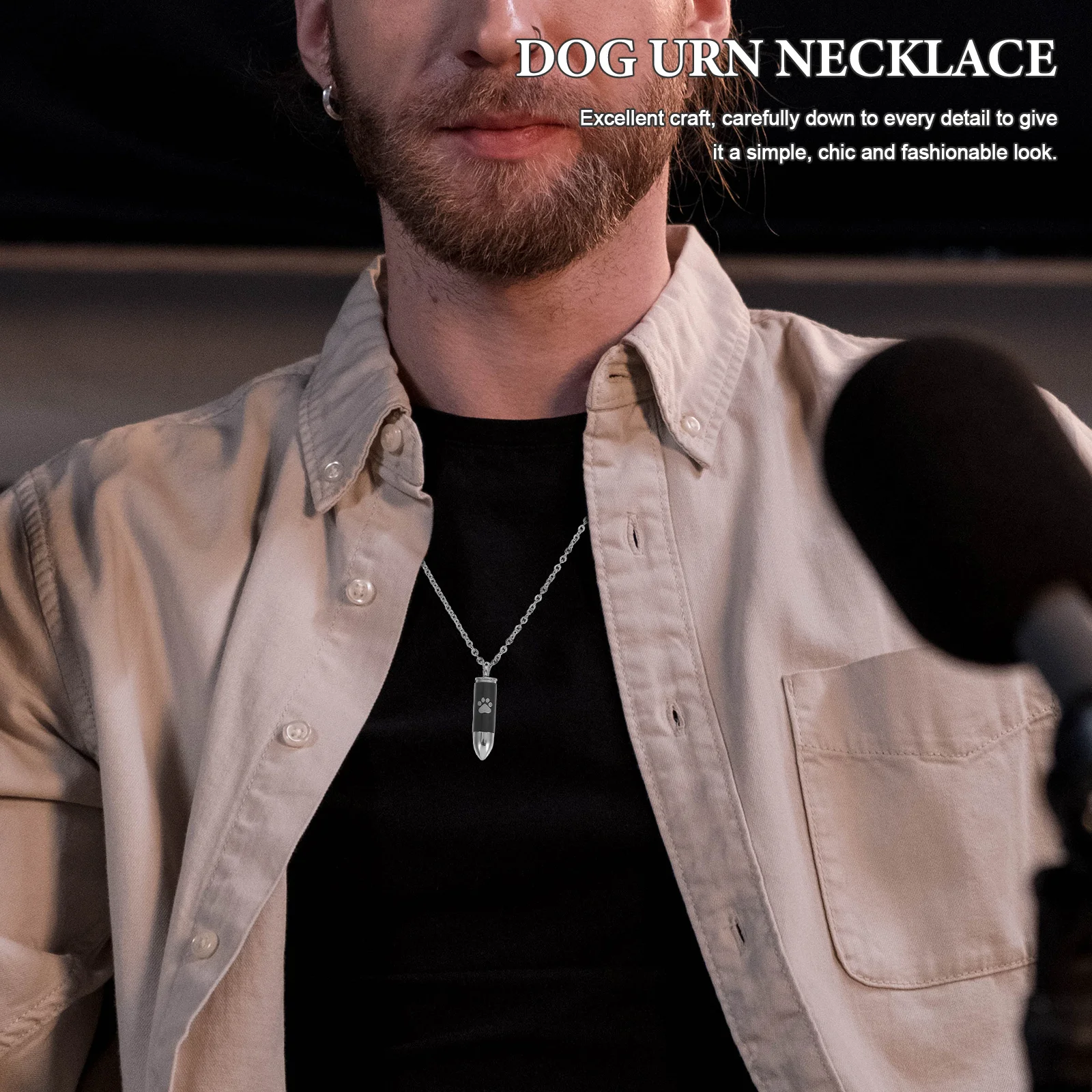 

Pet Cremation Necklace Paw Print Ashes Urn Pendant Memorial Keepsake Necklace for Dog Ashes Pet Cremation Jewelry