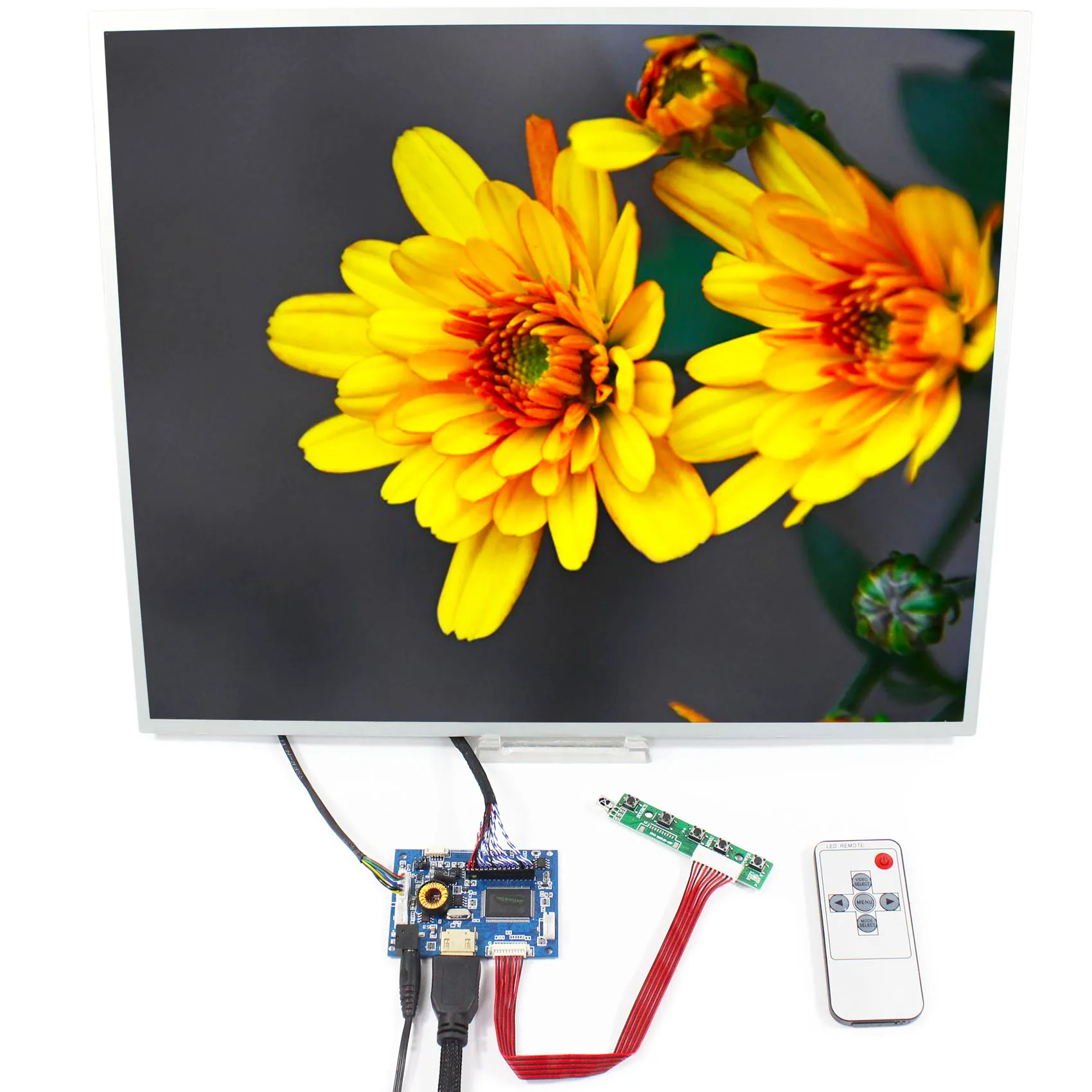 VSDISPLAY 19 Zoll LQ190E1LW61 IPS 19" 1280X1024 4:3 TFT-LCD-Bildschirm mit großem Betrachtungswinkel und Treiberplatine HD VGA AV DVI
