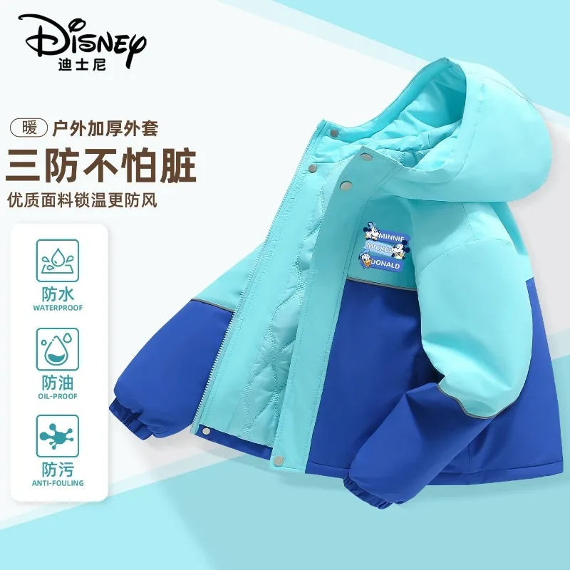 Disney mickey pato donald anime meninos roupas de inverno jaquetas de algodão meninas dos desenhos animados nova tendência da moda quente topos jaquetas atacado