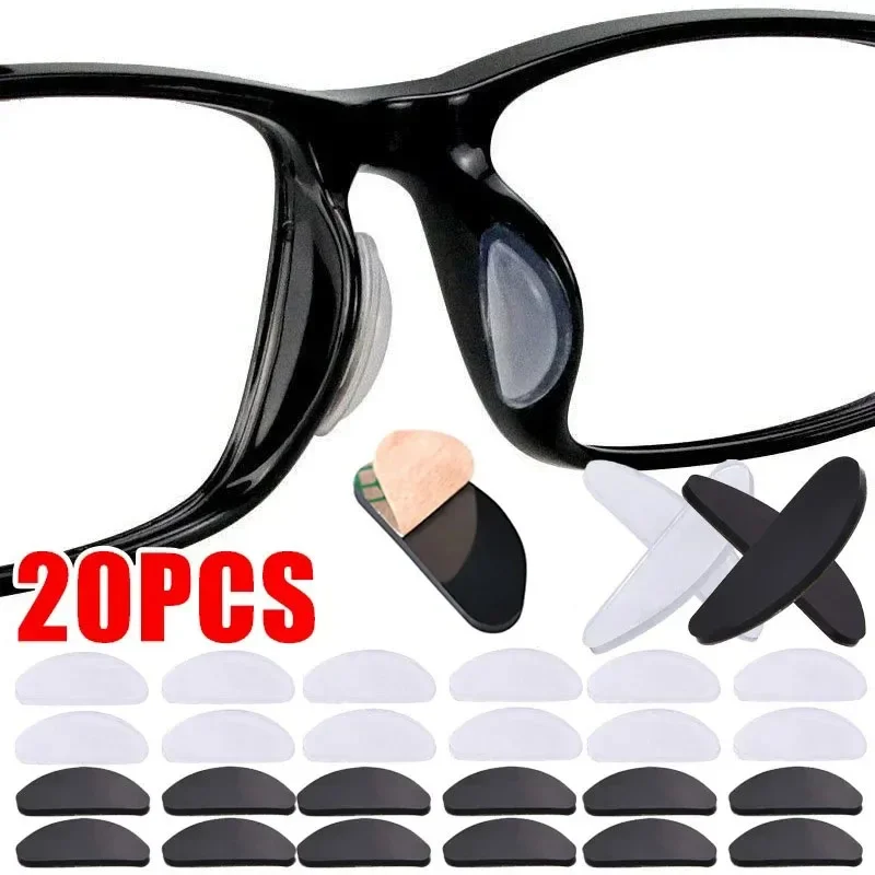 Silicone glasses nose pads invisible non-slip soft nose pads self adhesive glasses nose holder sticker pads eyewear accessories