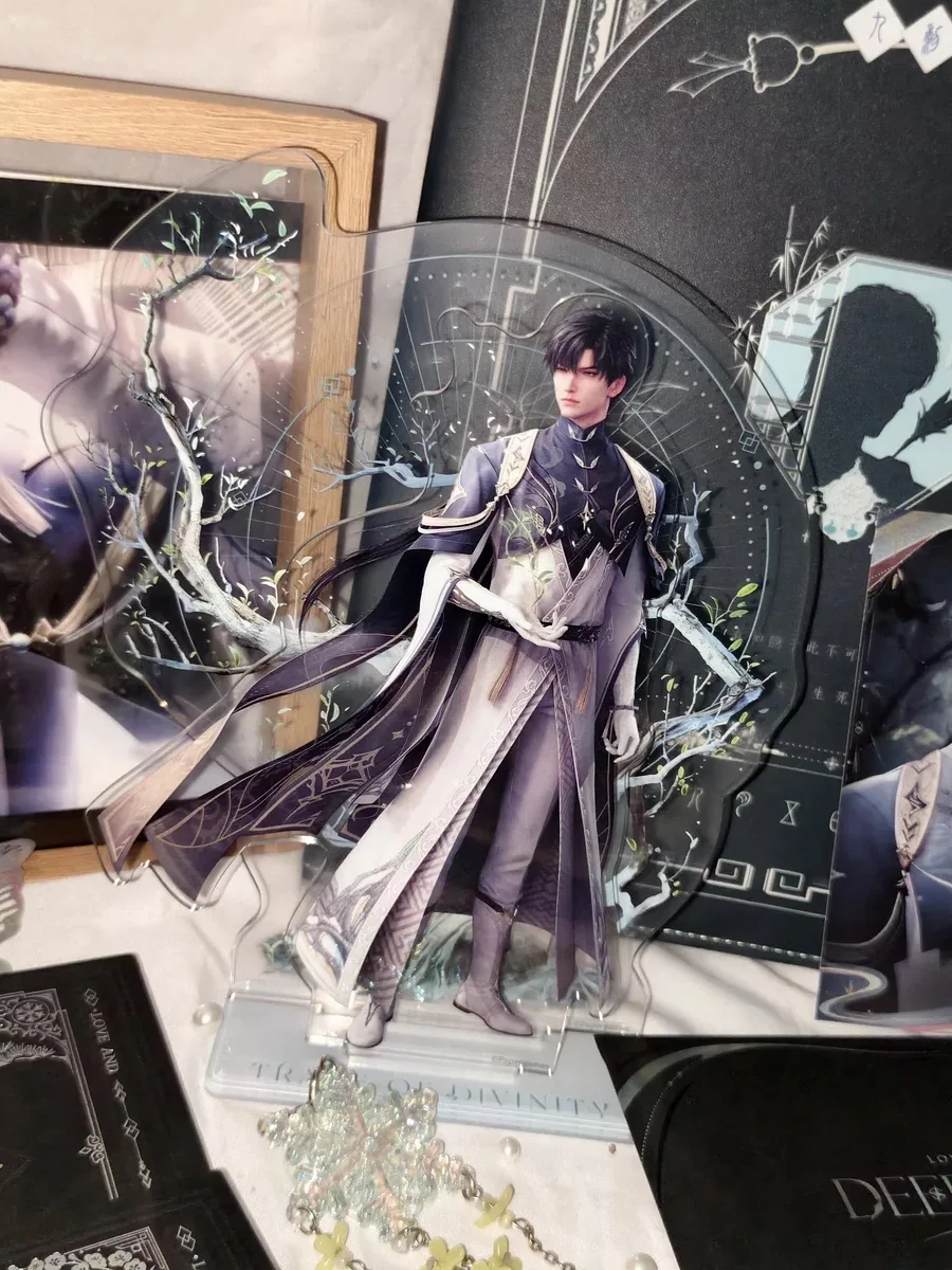 Jogo oficial amor e espaço profundo zelne mestre do destino suporte acrílico ornamento de mesa acessórios boneca anime figura brinquedo para criança